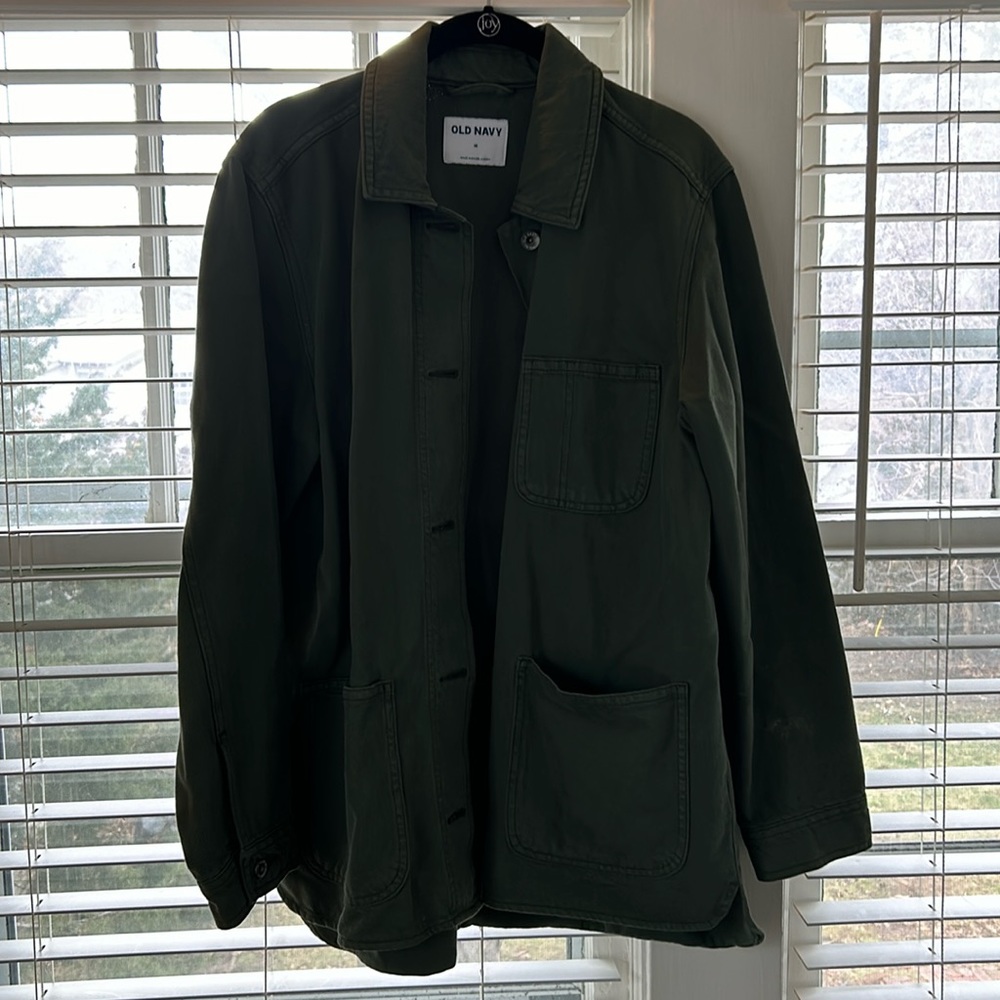 Green jean jacket